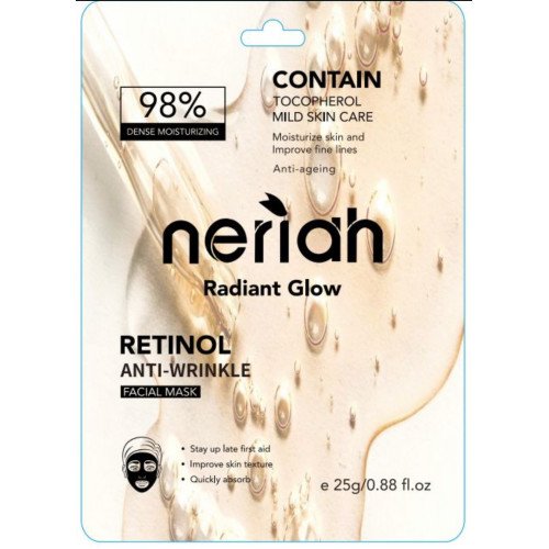 Neriah radiant glow retinol facial sheet mask Neriah radiant glow retinol facial sheet mask