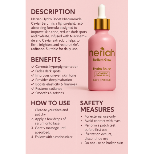 Neriah radiant glow Niacinamide Caviar serum 